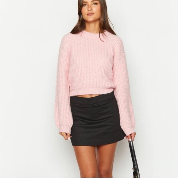 Beginning Boutique Pink knit crew neck sweater size 4 - Picture 1 of 4